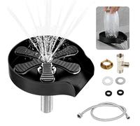 Dyna-Living Lave-verres, en acier inoxydable, rinçage automatique pour verre, tasses, gobelets, rinçage en verre intégré, pour évier de cuisine, bar, maison, noir