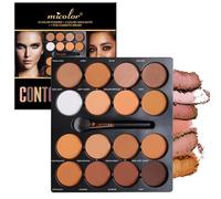 Dynaeuty Palette de Contour 16 Couleurs, Kit de Maquillage Fond de Teint en Poudre et Surbrillance de Cosmétiques #A