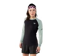 T-shirt Dynafit Alpine Pro manche longue noir vert blanc femme - XL