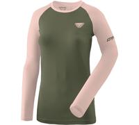 DYNAFIT Alpine Pro W L/s Tee - Femme - Vert / Rose - taille M- modèle 2025