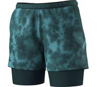 Dynafit - Short 2 en 1 de trail/running - Trail Reflective 2/1 Shorts W Cinder pour Femme - Taille M - Gris Gris M