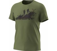 Dynafit - T-shirt en coton biologique à manches courtes - Graphic Co M S/S Tee Military Green Runners pour Homme en Coton - Taille XL - Vert Vert XL