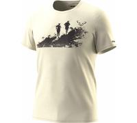 Dynafit - T-shirt urbain en coton biologique avec manches courtes - Graphic Co M S/S Tee Overcast Runners pour Homme en Coton - Taille XL - Beige Beige XL