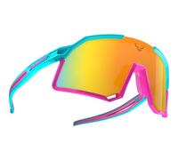 Lunettes Dynafit Trail Evo bleu rose avec verres Divel Evo Cat 3 orange