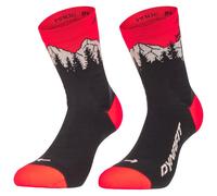 Dynafit - Traverse Mid - Chaussettes de running - EU 39-42 - black out / ultra coral