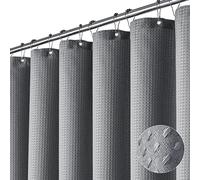 Dynamene Rideau de douche en tissu épais lesté avec 10 crochets, 137,2 x 198,1 cm