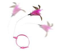 Dynamic Cat Collar Toy - Versatile Pet Feathers Teaser, 9.25×5.91inch Kitten Toys for Fun Exercise Entertainment, Comfortable Pet Teasing Wand, Teasing Toys, Kitten Feathers Toy for Pets Daily Fun