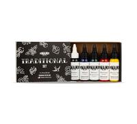 Dynamic Color Co - Ensemble de couleurs traditionnelles, comprend un flacon de 28,3 g de chaque : noir, jaune canari, bleu, vert et rouge feu, fabriqué aux États-Unis