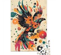 Dynamic Eagle in Flight A Bold Pop Art Display Abstract Eagle Artwork Puzzle 1000 Pièces pour Adultes, 38x26cm/1000pcs, Carton Blanc pour Un Tri Facile; pour Une Pause Calme en Intérieur