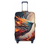 Dynamic Fire Bird Art Housses de bagage de voyage élastiques 45,7 à 81,3 cm, noir, M