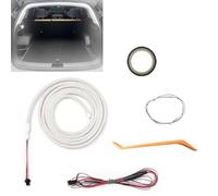 Dynamic Flowing Car Trunk Light Strip, 2025 Upgrade Flexible Universal Trunk LED Light Strip, Waterproof Hood Dynamic Atmosphere Lights for Cars Suvs Trucks (White,Half Circle 2 m/6.6ft)