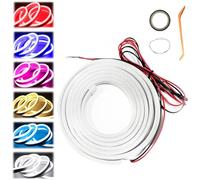 Dynamic Flowing Car Trunk Light Strip, IP65 Silicone Waterproof Car Interior Lights, Flexible Cutting Universal Auto Interior Lights, Auto On/Off Convenience, for Cars, SUV, Vans (Red, 6.6ft)