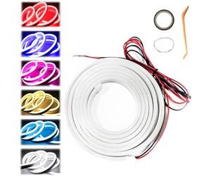 Dynamic Flowing Car Trunk Light Strip, IP65 Silicone Waterproof Car Interior Lights, Flexible Cutting Universal Auto Interior Lights, Auto On/Off Convenience, for Cars, SUV, Vans (Red, 6.6ft)