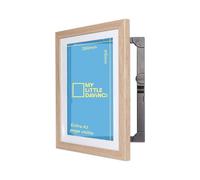 Dynamic Frames My Little DaVinci Cadre Photo A3 Bois Naturel, Cadre à Ouverture Frontale avec Rangement jusqu à 50 Feuilles, Fixation Murale pour Dessins Enfants, Images, Décoration Maison