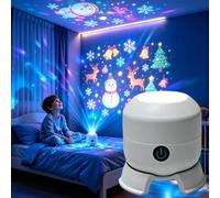 Dynamic Rotating Led Projector Light,Dynamic 360° Rotating Ocean Wave Projector Night Light,Multiple Brightness Levels Dimming,Rechargeable,for Bedroom Home Theater，Christmas