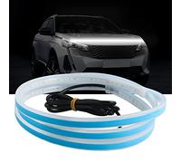 Dynamic Scan Start Up Hoodbeam Kit, Scan Starting LED Car Hood Light Strip, LED Car Hood Light Strip, Car Hood Daytime Running Light Strip Waterproof Flexible 47/59/70 Inches (White,120cm/47in)