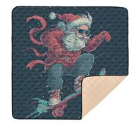 Dynamic Skate Santa Tapis de jeu en mousse souple pour bébé - Confortable et respirant - Pour bébé, enfant, tout-petit, nourrisson, 127 x 127 cm