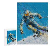 Dynamic Skiing Action Art Puzzle 1000 Pièces Educa Jouet en Bois Cadeau Unique Décoration Intérieure Jeu Éducatif Challenge Toy Adultes Et Enfants À Partir De 14 Ans 500 PCS
