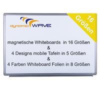 Dynamic-Wave, Whiteboard, 60 x 45 cm, Magnettafel, in 16 Größen, magnetisch, White Board, magnetisches Whiteboard, Pinnwand, Tafel für Küche