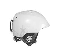 Dynamic24 Casque de ski pour enfant junior avec support pour lunettes de ski - Taille XS/S - Tour de tête 47-51 cm - Protection pour ski (blanc)