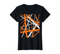 Dynamics Diagonal Burned-Orange et Blanc T-Shirt Graphique avec Valeur, Femme, Noir, M