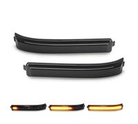 Dynamique Clignotant Clignotant LED Feux Position Rétroviseur Latéral Pour Ford Pour F150 2009 2010 2011 2012 2013 2014 SVT Pour Raptor Ambre Réflecteur Sans Ampoule Indicateur Direction(Smoked Dynami