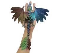 Dynamique Dragon Imprimé en 3D Avec Ailes, Surprise Jouet de Fidget, Articulé, Flexible et Posable Cristal Pour Bureau, Cadeaux Pour Kids (Néon)