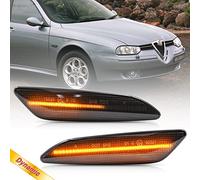 Dynamique Led Side Marker Voyant Ambre pour Alfa Ro.meo 147 156 Fiat Tipo Cross Lancia Delta Led Séquentiel Clignotant Sidemarker Lampes 2 pc Lentille de Fumée