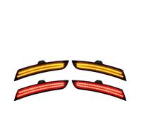 Dynamiques LED Clignotant Feux De Gabarit Latéraux Avant Et Arrière À LED pour Chevrolet pour Camaro 2016-2023, OEM N° 23169182, 4 Pièces LED Clignotant(Amber Red)