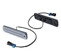 Dynamiques LED Clignotant pour Hummer H2 2003-2009 pour SUT Porte De Voiture DRL 2 Pièces LED Clignotants Avant Arrière Pare-Chocs Feux De Position Latéraux LED Clignotant(Rear Silver Red)