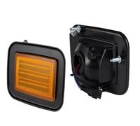 Dynamiques LED Clignotant pour Hummer H2 2003-2009 pour SUT Porte De Voiture DRL 2 Pièces LED Clignotants Avant Arrière Pare-Chocs Feux De Position Latéraux LED Clignotant(Front Bumper Orange)