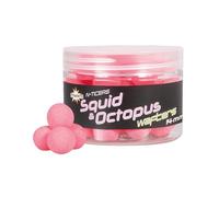 Dynamite N-Ticers - Gaufrettes calamar et pieuvre de 14 mm, rose fluo, comprend de l'huile essentielle de poivre noir, libération d'attraction à long terme, texture adaptée aux aiguilles.