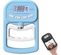 Dynamomètre à poignée | Testeur de Force de préhension de Haute précision | Entraînement et Tests de Force de préhension à Domicile de 180 kg | Évaluation de la Force de la Main (Bleu et Blanc)