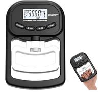 Dynamomètre à poignée | Testeur de Force de préhension de Haute précision | Entraînement et Tests de Force de préhension à Domicile de 180 kg | Évaluation de la Force de la Main (Noir et Blanc)