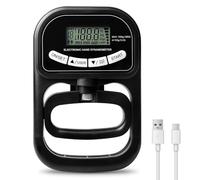 Dynamomètre Numérique À Main, Powermètre Numérique À Main, Dynamomètre Manuel Numérique, 120Kg / 265lbs Dynamometre Main Avec Câble De Charge Usb Convient pour mesurer la force de la main(Noir)