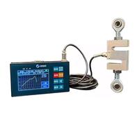 Dynamomètre numérique de traction,Dynamomètre Tension/Pression À Écran Tactile De 3,5 Pouces avec Capteur Externe, 3 Modes Mesure : Temps Réel, Point D'arrêt, Synchronisation(S-50N/5KG)