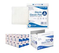 Dynarex Lot de 2400 compresses de gaze stériles 12 plis