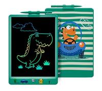 DYNASONIC (DYNA-PM Dinosaure) Tablette d'écriture enfants 10 pouces, LCD Tablette de dessin enfants tableau blanc magnétique dinosaure jouet cadeau 2 3 3 4 5 6 7 8 ans.