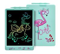 DYNASONIC (DYNA-PM Flamant) Tablette d'écriture pour enfants 10 pouces, Tablette de dessin LCD Tableau blanc magnétique Dinosaure Jouet pour enfants Cadeau 2 3 3 4 5 6 7 8 ans.