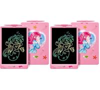 DYNASONIC (DYNA-PM Sirène) Tablette d'écriture enfants 10 pouces, LCD Tablette de dessin enfants tableau blanc magnétique dinosaure jouet cadeau 2 3 3 4 5 6 7 8 ans. (Lot de 2)