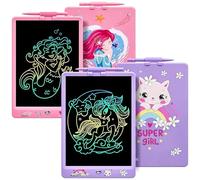 DYNASONIC Lot de 2 Ardoises Magiques Enfant 10 Pouces - Tablette Dessin Enfant LCD Réutilisable, Ardoise Éducative pour Enfants de 3-8 Ans