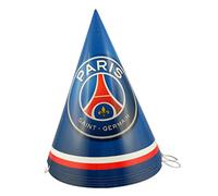 DYNASTRIB 6 Chapeaux de fête en carton PSG 16 cm - Bleu - Taille Unique
