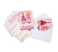 DYNASTRIB- Princesse Cartes d'invitation x 6, 9005682, Multicolore, 10 X 15 CM