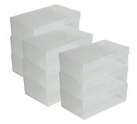 DynaSun 9X PP437 Boîte à Chaussure de Rangement Escarpin Conteneur Organisateur Robuste Transparente Empilable et Pliable pour Hommes et Dames
