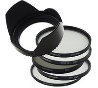 DynaSun Kit Pro Filtre Circulaire Circulaire CPL 77 mm avec Skylight, lentilles et Pare-Soleil