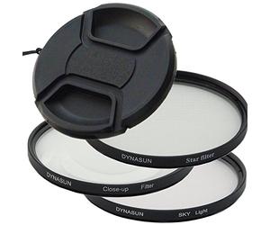 DynaSun Kit Pro Filtre d'étoile avec lentille Macro et Bouchon d'objectif 52 mm