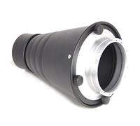 DynaSun SPT-MULT XXL Réflecteur Snoot Nez Étroit Conique Professionnel avec Nid d'Abeille et 4x Filtres monture Multiblitz Big pour Flash Studio Photo & Vidéo