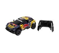 Dynatech Voiture de Rallye Peugeot Red Bull télécommandée 1:16 R/C avec 2,4 GHz, jusqu'à 15 km/h, Design Authentique, résistante aux intempéries - Plaisir de Sport Automobile pour Enfants et Adultes