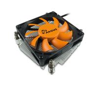 Dynatron Argus T-200 Refroidisseur CPU 8cm, 600-1800 RPM, 30.58 m³/h, 1.15 mmH2O, 85W TDP, Socket LGA 115x/1200/1366, Noir/Orange