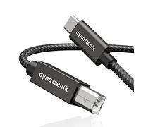 dynattenik Câble MIDI USB-C vers B 2 m, Pour Clavier MIDI, Contrôleur MIDI Et Interface Audio, Plug & Play, Compatible PC, Mac, Linux, Chrome OS